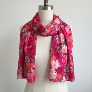 Pamutvászon VOILE Tanja flowers digital print