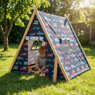 Pamutvászon Cars navy digital print