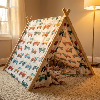 Pamutvászon Cars white digital print