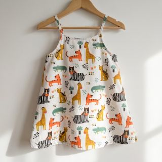 Pamutvászon Safari time offwhite digital print