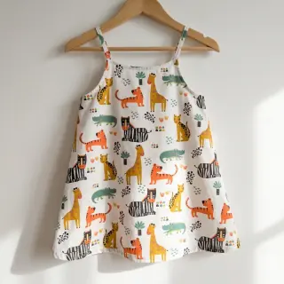 Pamutvászon Safari time offwhite digital print