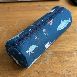 Pamutvászon Sea life petrol digital print