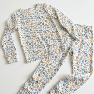 Pamutvászon Fine flowers blue