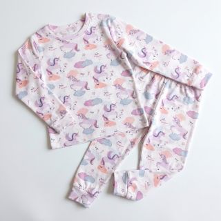 Pamutvászon Unicorns love white