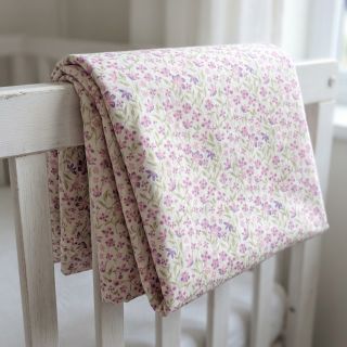 Pamutvászon Fine flowers purple