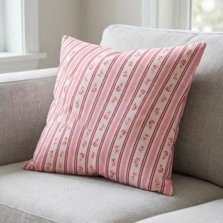 Pamutvászon Fine flowers STRIPE pink