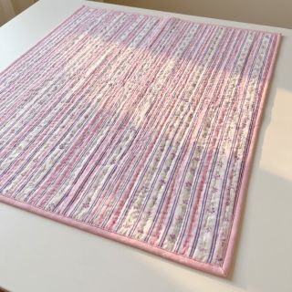 Pamutvászon Fine flowers STRIPE purple