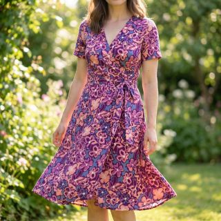 Viszkóz FSTRETCH lowers Junie purple