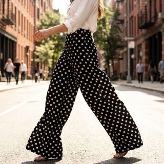 Viszkóz RADIANCE Polka dot black
