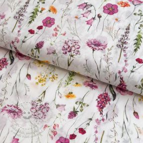 Pamutvászon VOILE Emily flowers digital print
