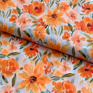 Pamutvászon VOILE Sarah flowers digital print
