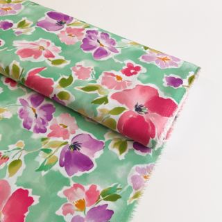 Viszkóz ECOVERO Flowers design B digital print