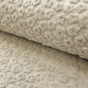 Fleece JACQUARD Flowers ecru