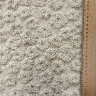 Fleece JACQUARD Flowers ecru