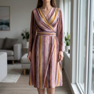 Viszkóz RADIANCE Stripes lavender digital print