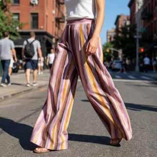 Viszkóz RADIANCE Stripes lavender digital print