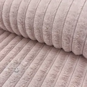 Műszőrme Stripes Luxe old rose