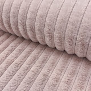 Műszőrme Stripes Luxe old rose