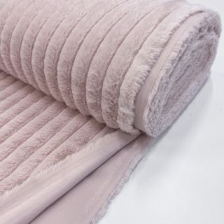 Műszőrme Stripes Luxe old rose