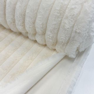 Műszőrme Stripes Luxe ecru