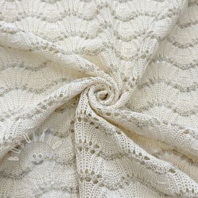 Kötött kelme jacquard LUREX ecru