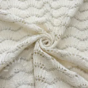 Kötött kelme jacquard LUREX ecru