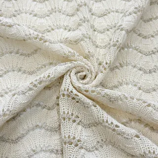 Kötött kelme jacquard LUREX ecru