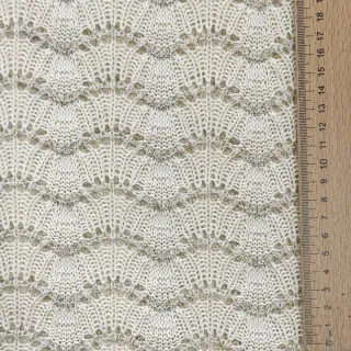 Kötött kelme jacquard LUREX ecru