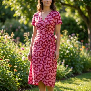 Viszkóz STRETCH Abstract pink