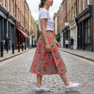 Pamutvászon VOILE Timi flowers