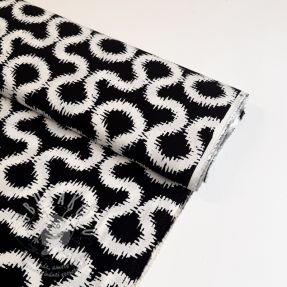 Viszkóz STRETCH Abstract black