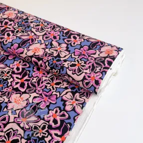 Viszkóz STRETCH Flowers Junie black