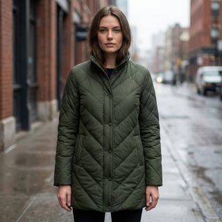 Steppelt anyag ZIG ZAG army green