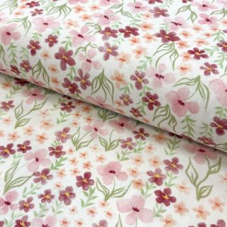 Dupla géz/muszlin Flowers Sisi digital print