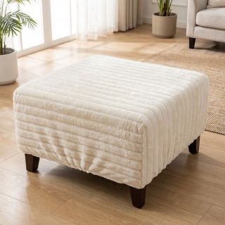 Műszőrme Stripes Luxe ecru