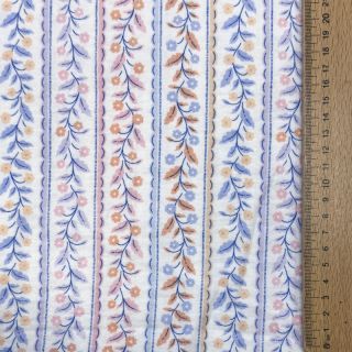 Dupla géz/muszlin Leaves in stripes digital print ORGANIC