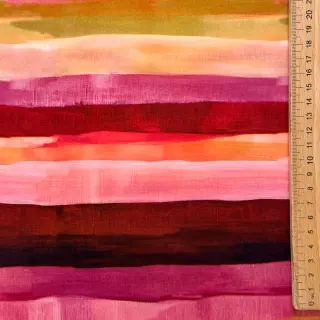 Viszkóz RADIANCE Stripes burgundy digital print