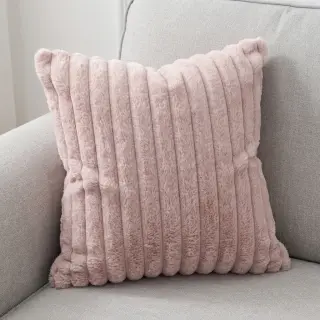 Műszőrme Stripes Luxe old rose