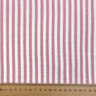 Dupla géz/muszlin YARN DYED Summer stripe rose