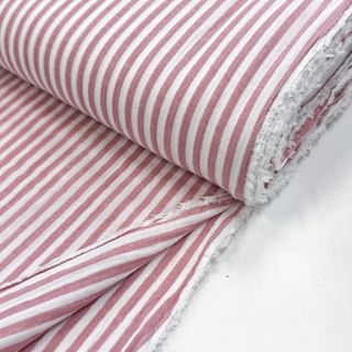 Dupla géz/muszlin YARN DYED Summer stripe rose