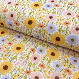 Dupla géz/muszlin Flowers Hot summer digital print