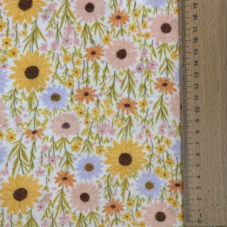 Dupla géz/muszlin Flowers Hot summer digital print