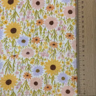 Dupla géz/muszlin Flowers Hot summer digital print