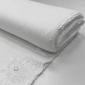 Dupla géz/muszlin BORDER Helene white