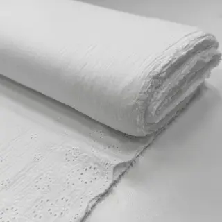 Dupla géz/muszlin BORDER Helene white