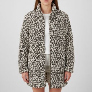 Kabát anyag TEDDY JACQUARD Animal skin brown