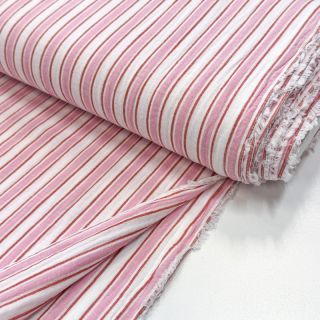 Dupla géz/muszlin YARN DYED Stripe in stripe pink