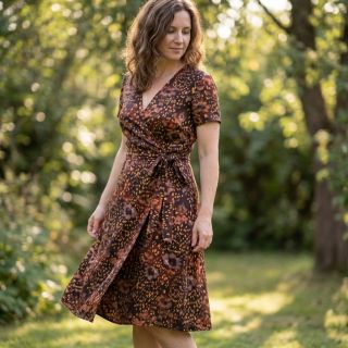 Viszkóz SATIN Abstract flow digital print