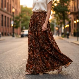 Viszkóz SATIN Abstract flow digital print