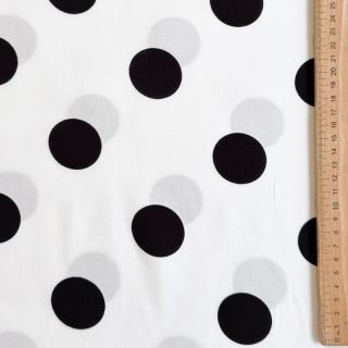 Viszkóz RADIANCE Polka BIG dot white